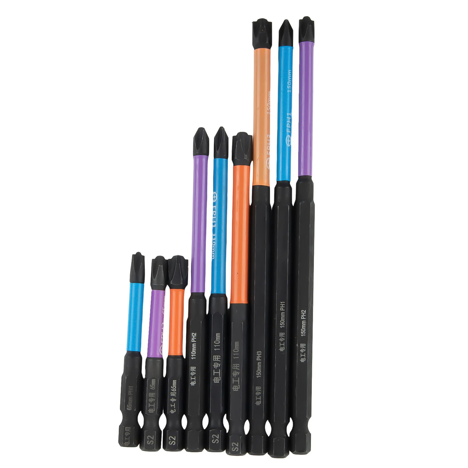 

Easy To Work High Quality Screwdriver Slotted Cross HRC63 Hardness Magnetic Special 65-150mm 9pcs Set Alloy Steel