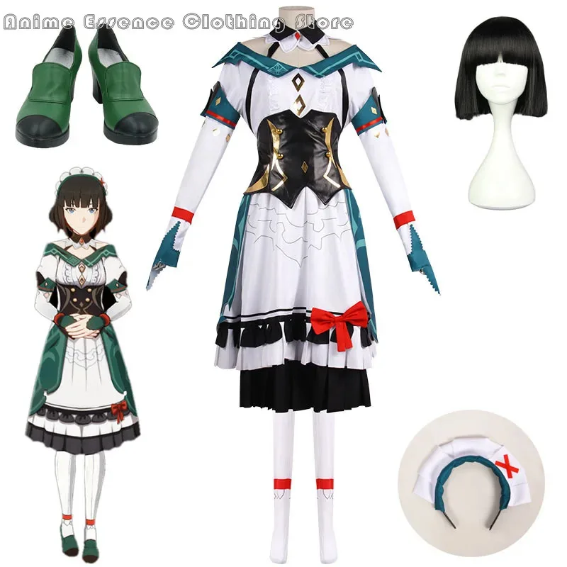 

Anime Genshin Impact Katheryne Game Suit Elegant Uniform Cosplay Costume Party Role Play Clothing Halloween Costumes for Women5;