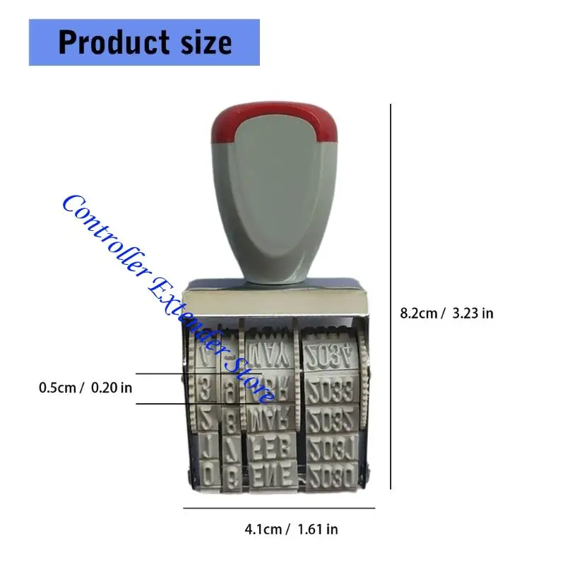 N84B Inglés/Español/Fecha French Sello Número plástico Sello Dígitos Ajustable Número Estample Sello tinción Sello para