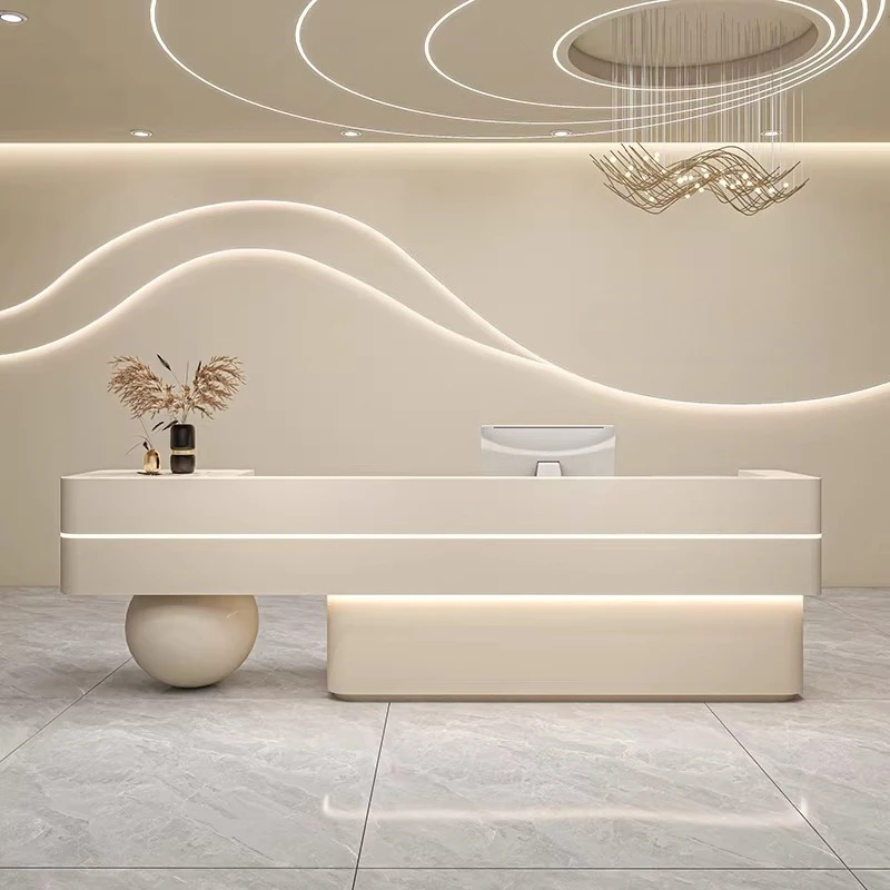 

Минималистичные эстетичные стойки ресепшн: уникальные современные дизайнерские стойки для руководителей, роскошный дизайн, модная мебель.