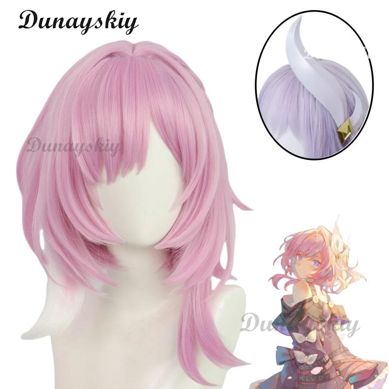 

Game Honkai Star Rail Cyrene Cosplay Wig Headwear Pink Gradient Hair Women Girls Halloween Party Carnival Role Play