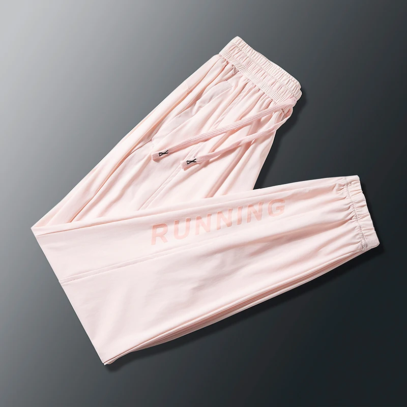 Comfortable Ice Silk Couple Outdoor Sports Pants Breathable Sweat-absorbing Women's Comfortable Spring Autumn Sports Pants