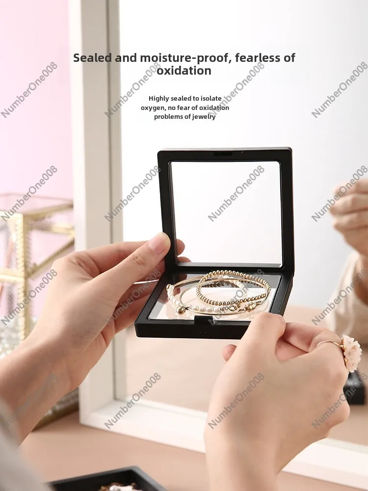 Jewelry Storage Box Anti-oxidation Necklace Earrings Film Suspension Packing Transparent Earrings Portable Jewelry Box