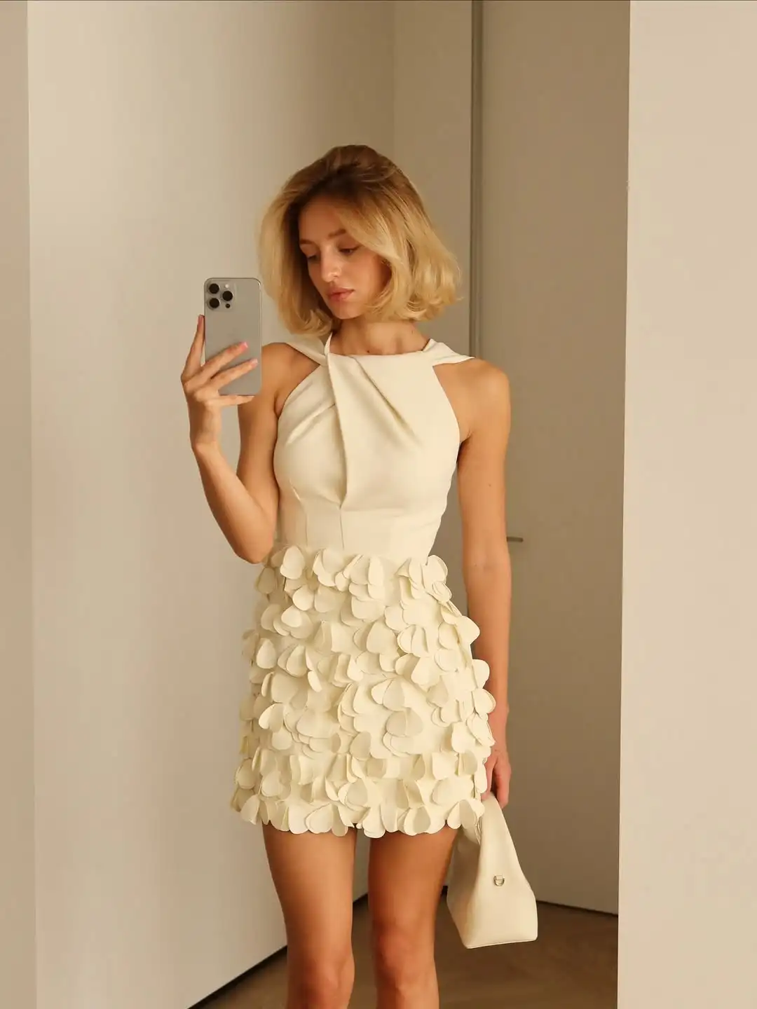 تصميم جديد مثير بلا أكمام يزين الزهور 3D اليدوية فستان كوكتيل سستة أزياء البسيطة مساء حفلة موسيقية فستان الشاطئ