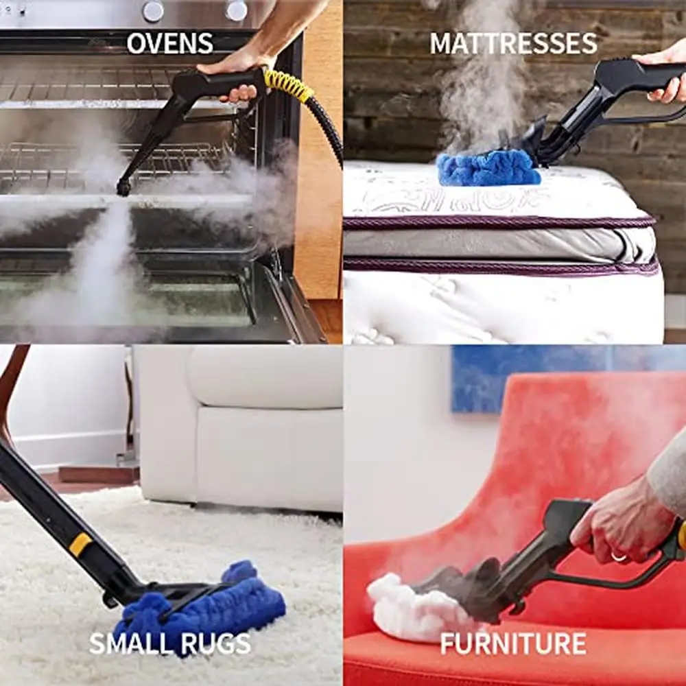 Professional High Pressure Steam Cleaner Made in Italy Ideal Home and Commercial Cleaning Chemical-Free 25-Piece Kit Digital