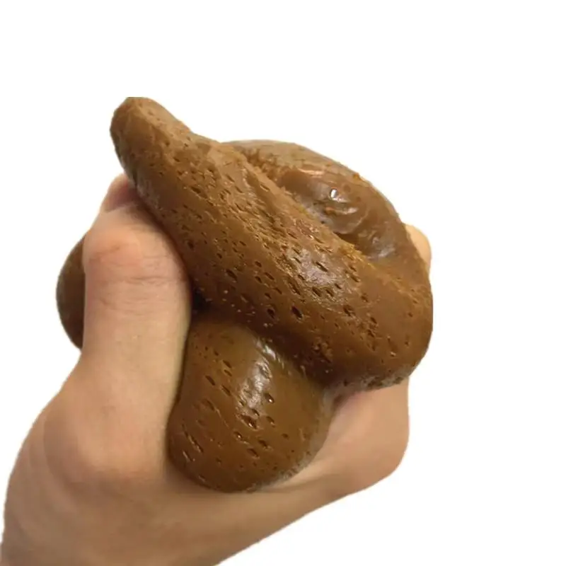 1Pcs Simulation Baba Soft Rubber Decompression Poop Pinching Music Prank Halloween April Fool's Day Toys Creative Prank BB Toy