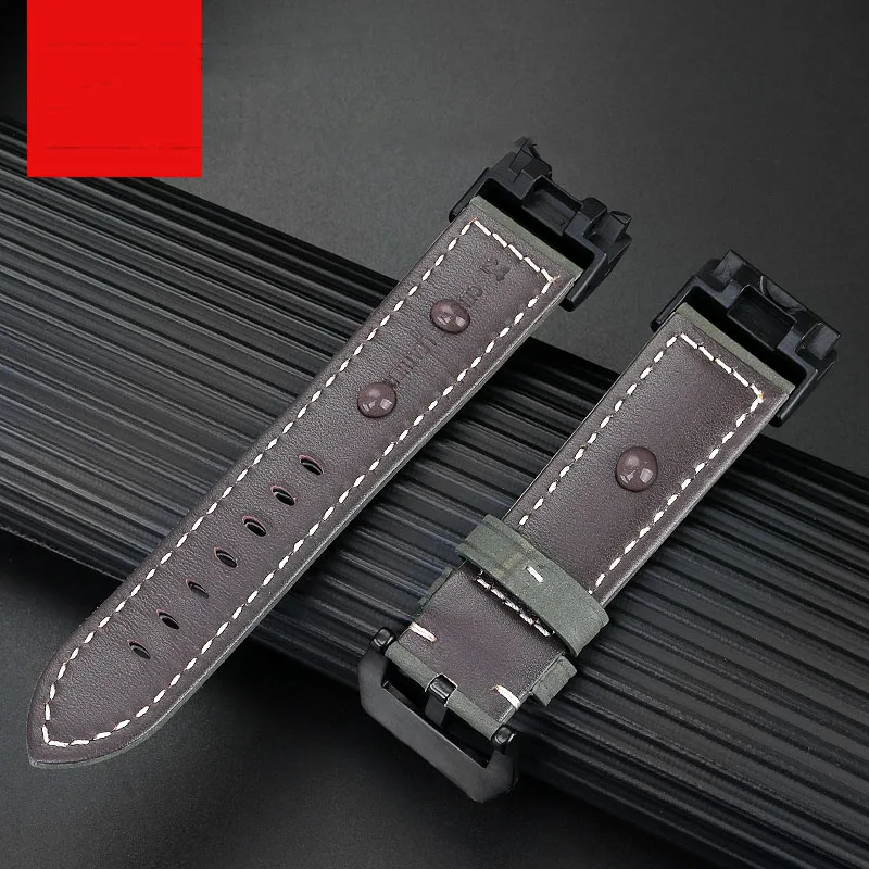 Leather strap is suitable for  C.asio watch Big Clay King Generation GWG-1000/GB series modified leather watch strap men