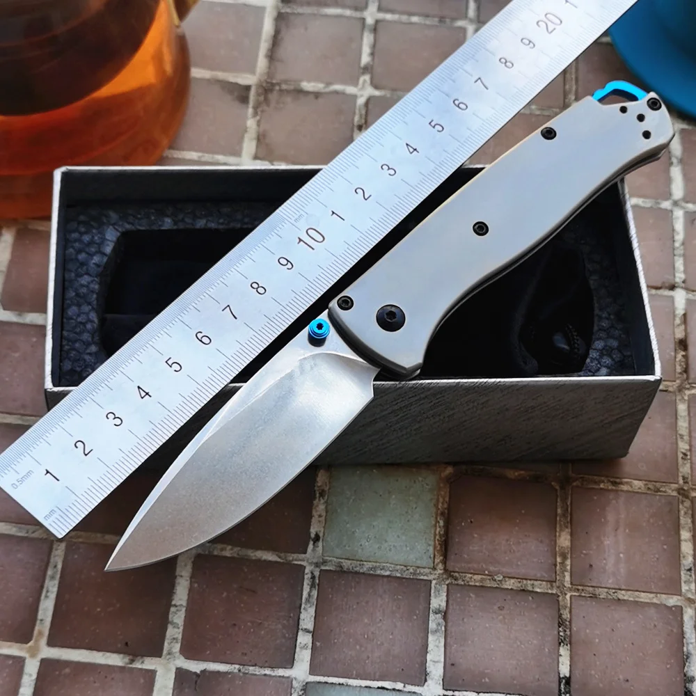 JUFULE Real TC4 manico in titanio 535 cuscinetto a sfera Mark S90V Pocket Survival EDC Tool Camping Hunt Utility coltello pieghevole da esterno