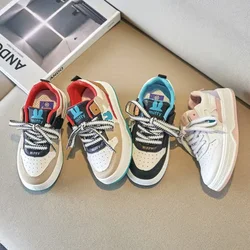 Primavera autunno scarpe per bambini piccole scarpe bianche Low-top Board Girls Baby Sneaker nuove scarpe sportive per bambini Sneaker Casual per studenti