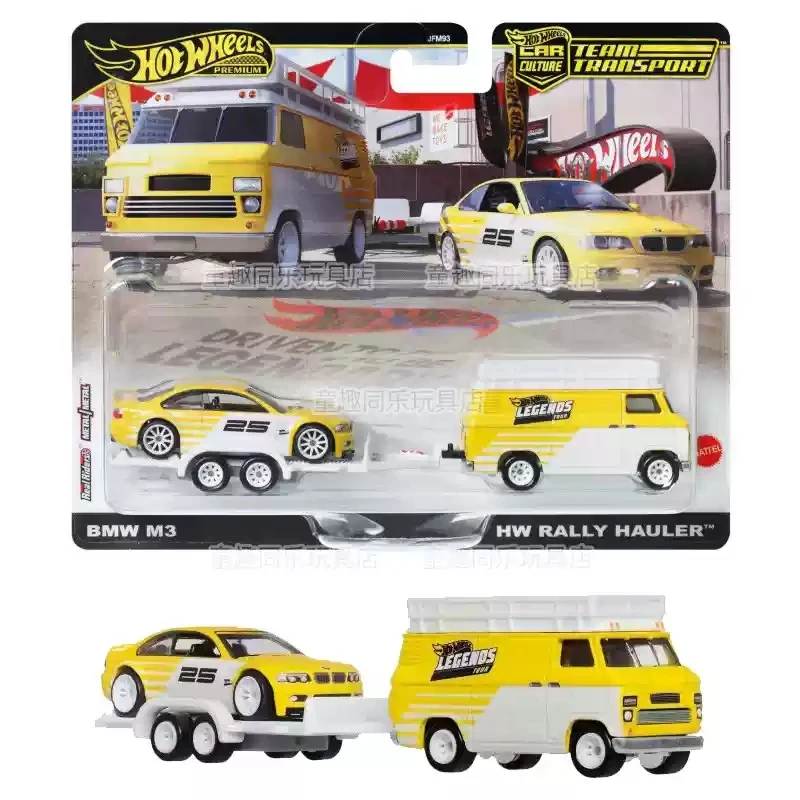 

New Hot Wheels Car Culture Team Dual Car Collection Transport Fleet Transport Set Premium Diecast Vehicle Collectors Model Toys