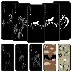 Animal Art Horse Phone Case For Samsung A54 A52 A24 A14 A50 A72 A70 A10 A30 A40 A20S A20E A02S A12 A22 A34 A42 A32 5G A04s Cover