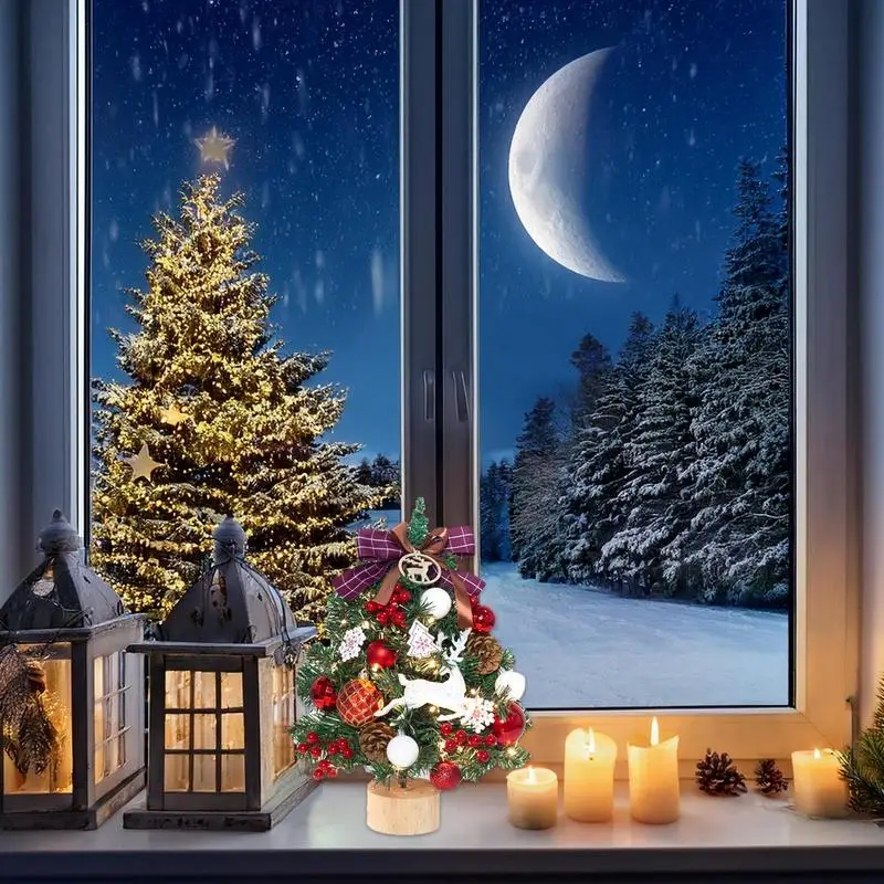 

Small Lighted Christmas Tree Artificial Miniature Pine Christmas Tree Christmas Tree Ornaments Lighted Portable Tabletop