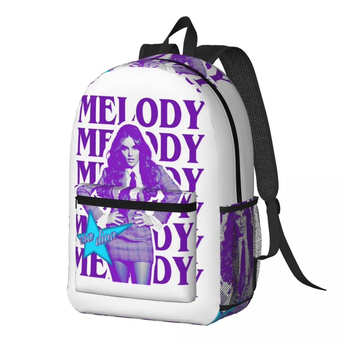 Melody Esa Diva Spain Eurovision Merch Backpack Daypack Large Capacity Children BookBag School Bag Shoulder Bags for Men Women
