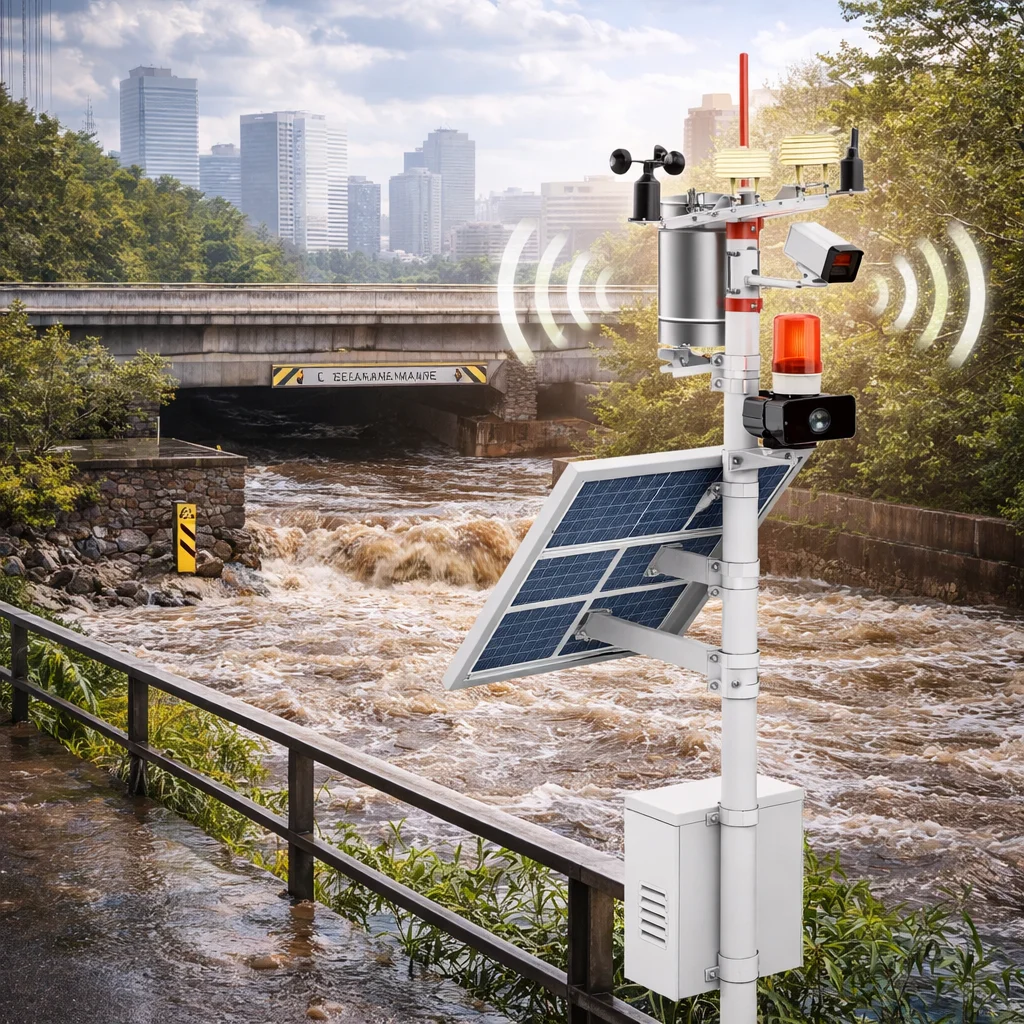 

Municipal Flood Warning System with RS485 Modbus Solar Powered Sensors for Urban Waterlogging Detection Projects