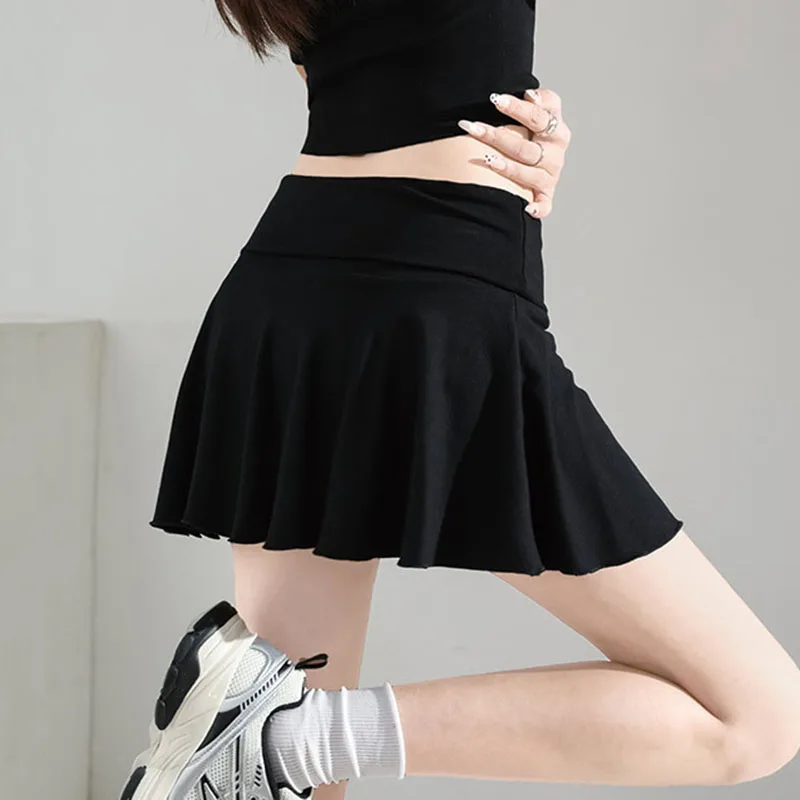 Damskie sportowe spódniczki, modne spodenki z ochroną przed odblaskami, mini spódniczki do biegania, tenisa, golfa, uniwersalne, miękkie, oddychające spódnice w kształcie litery A.