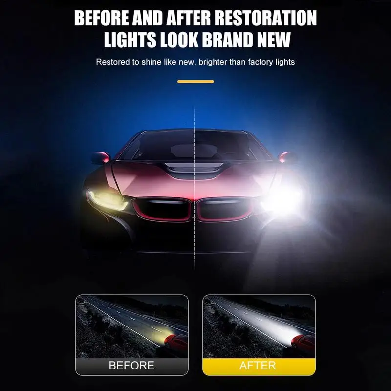 Car Headlight Cleaner Lens Cleaner Repair Paste Cleaning Paste Headlight Polish Long-Lasting Stain Remover UV Protection For Car