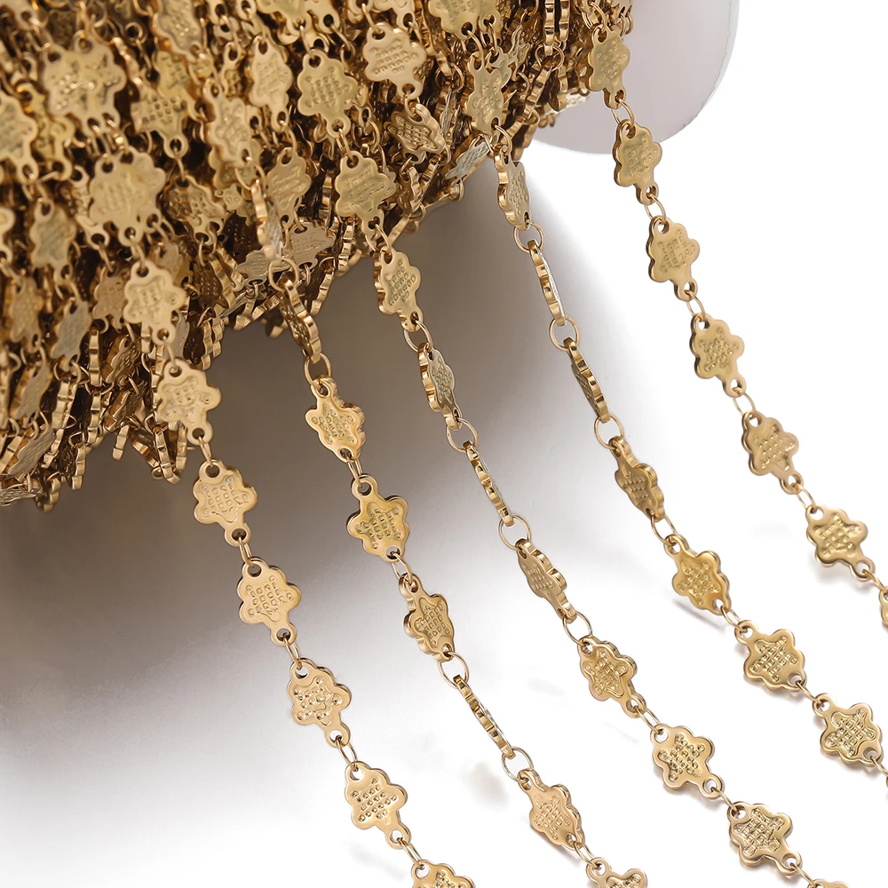 1m roestvrijstalen handgemaakte ketting reliëf ster maan hartvormige schakelkettingen voor doe-het-zelf armband taille ketting sieraden maken ketting