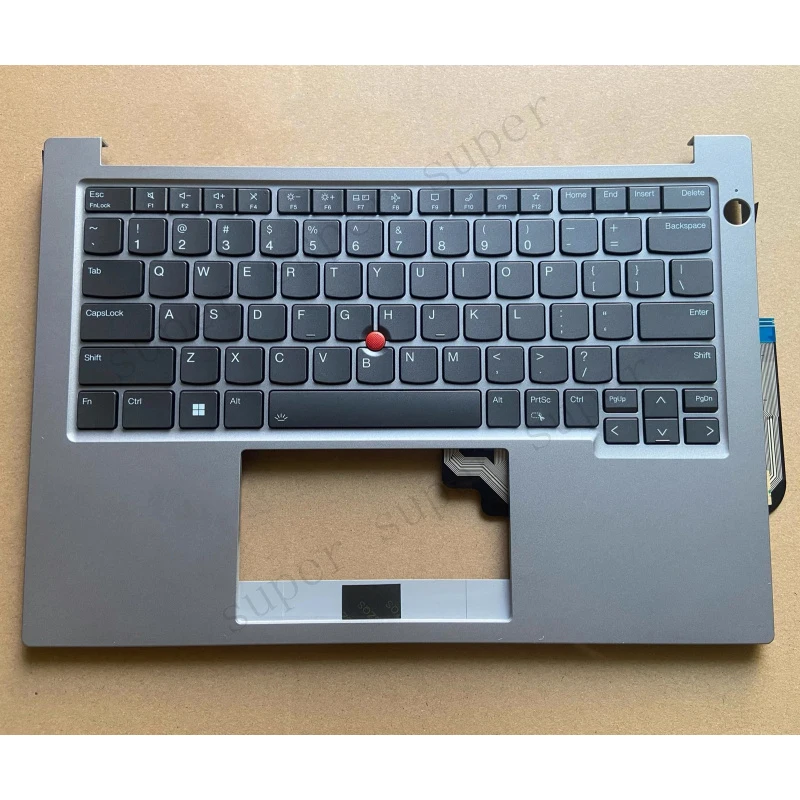 S+   5M11L61112 New Palmrest Upper Case US Backlit Keyboard for ThinkPad E14 Gen 5