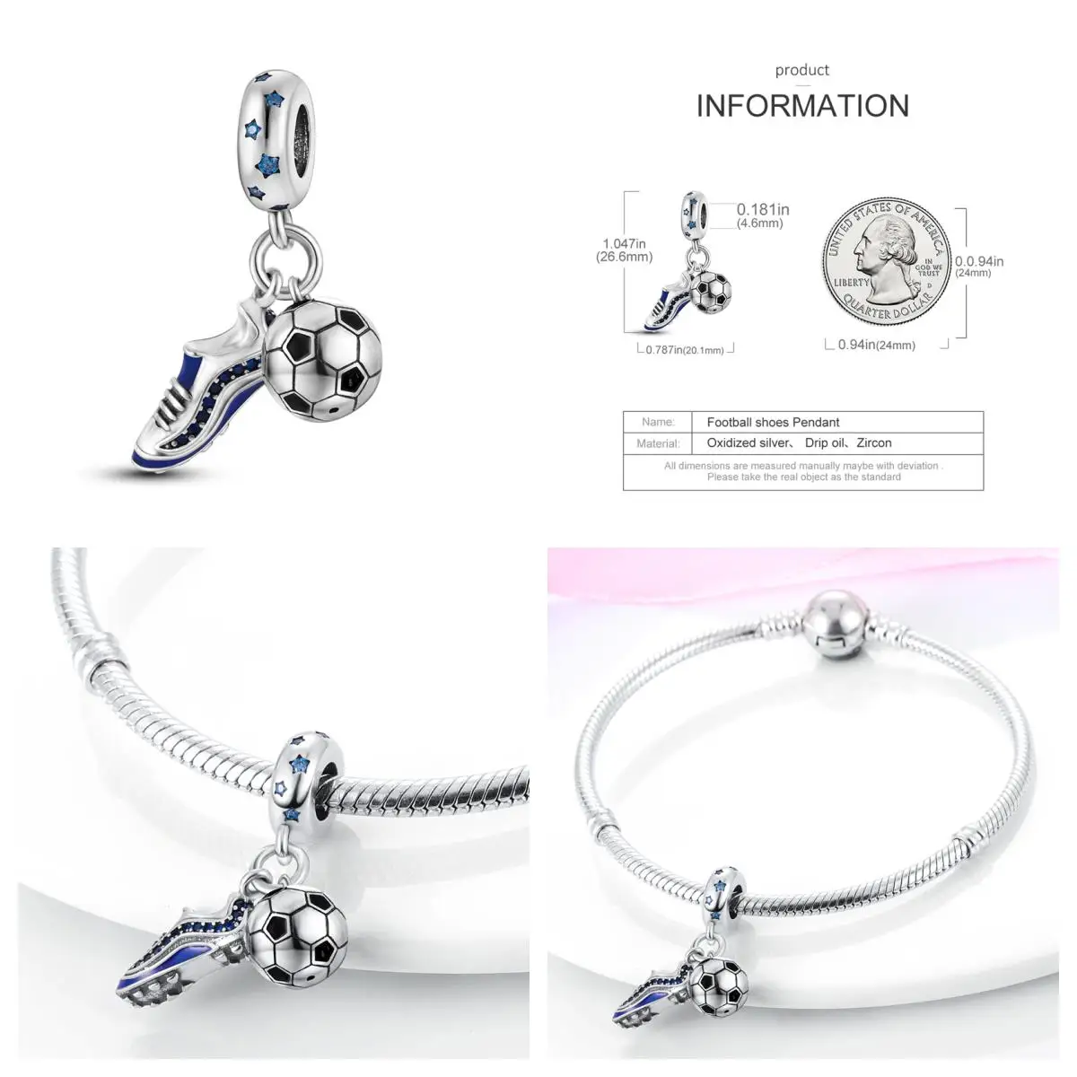 100% Real S925 Sterling Silver Shoe Charms Fit Original Pandora Bracelet&Bangle For Women Birthday Fine Jewelry Gift