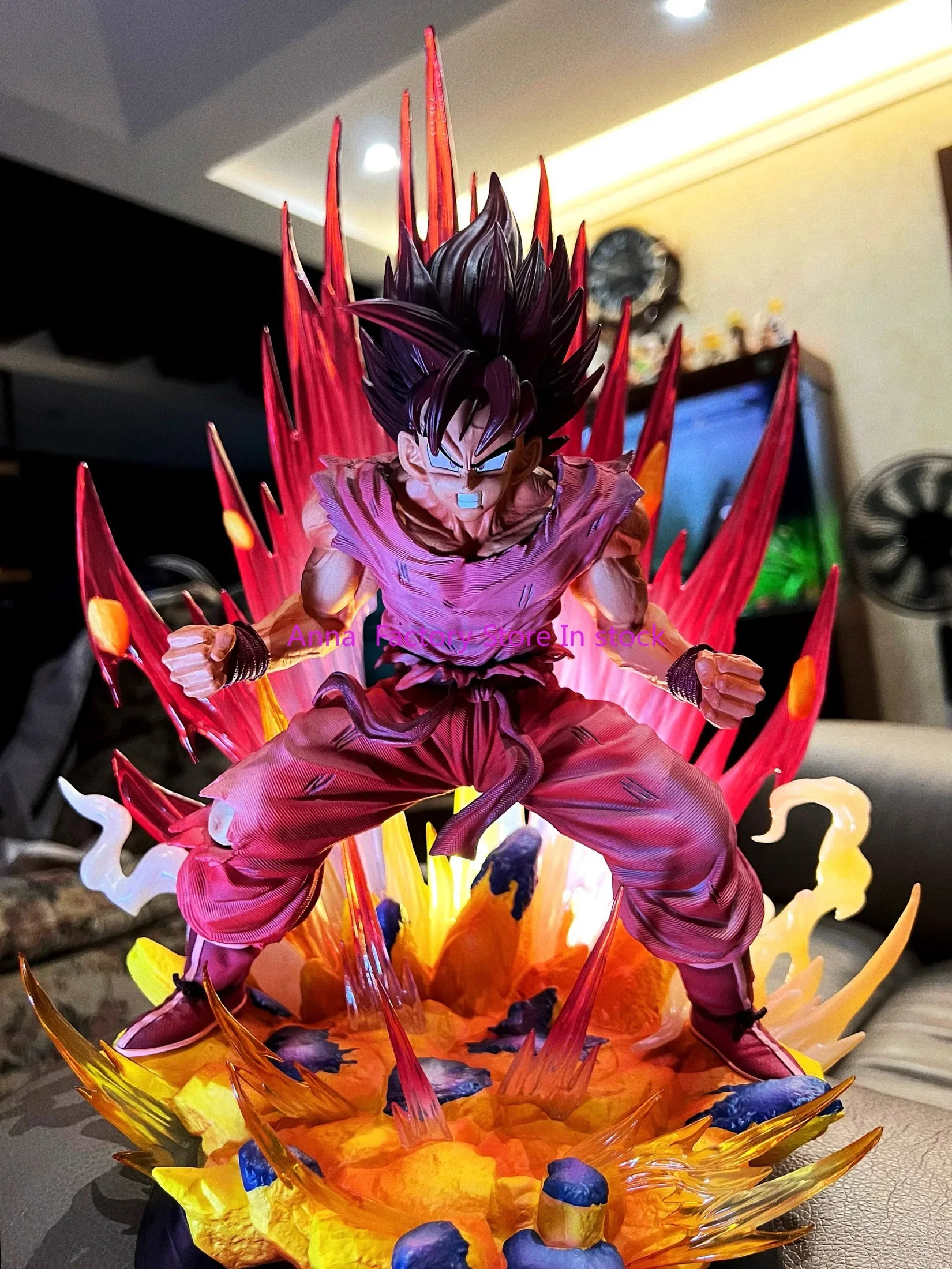 Dragon Kaiouken Son Goku Anime Figur Burst Red Large Gk Modell Super Saiyajin 38cm Big Statue Ornament Dekoration Geschenk Spielzeug