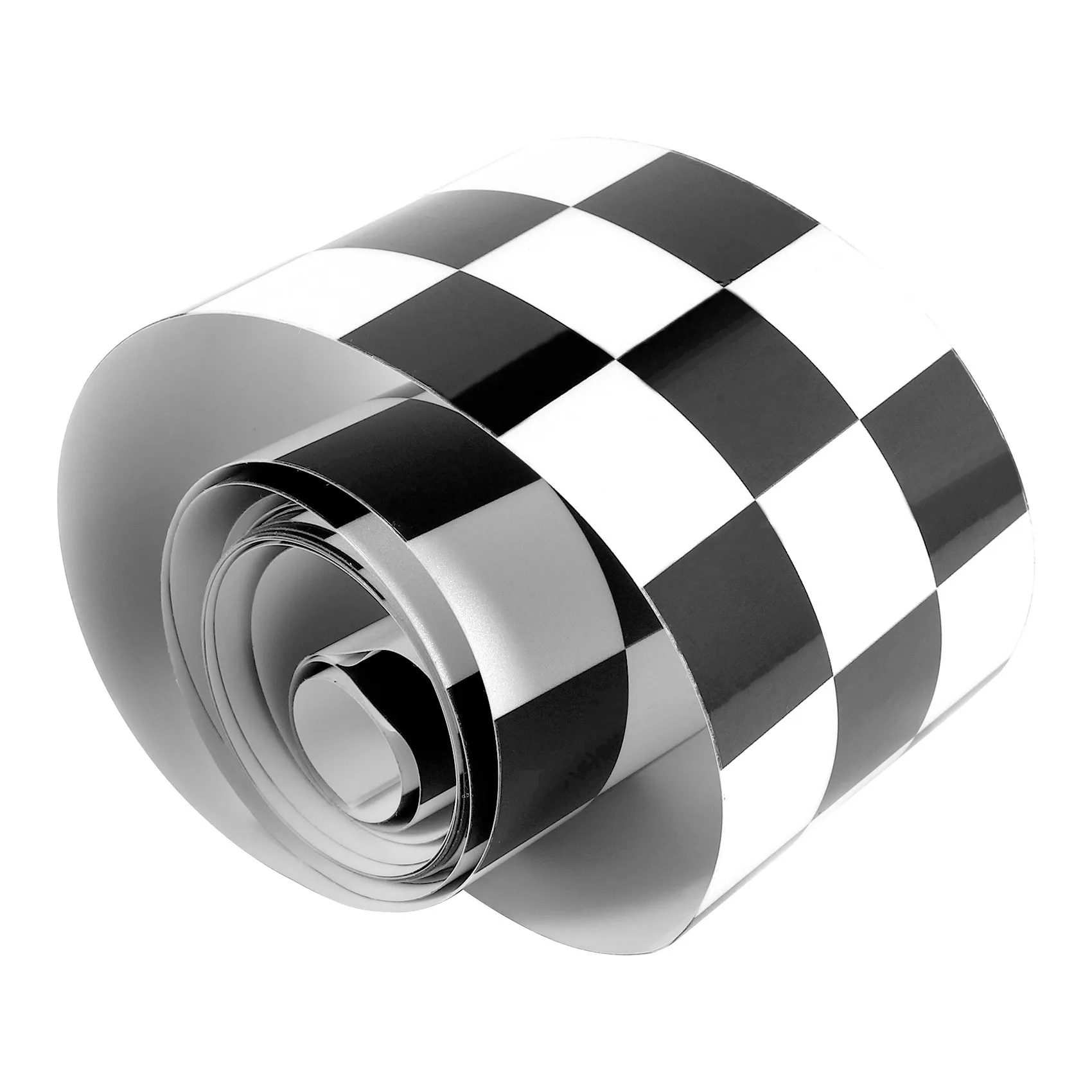 Super Sale 3 inch Black/White Checkered Decal Tape Car motorcycle Bike Tank Sticker