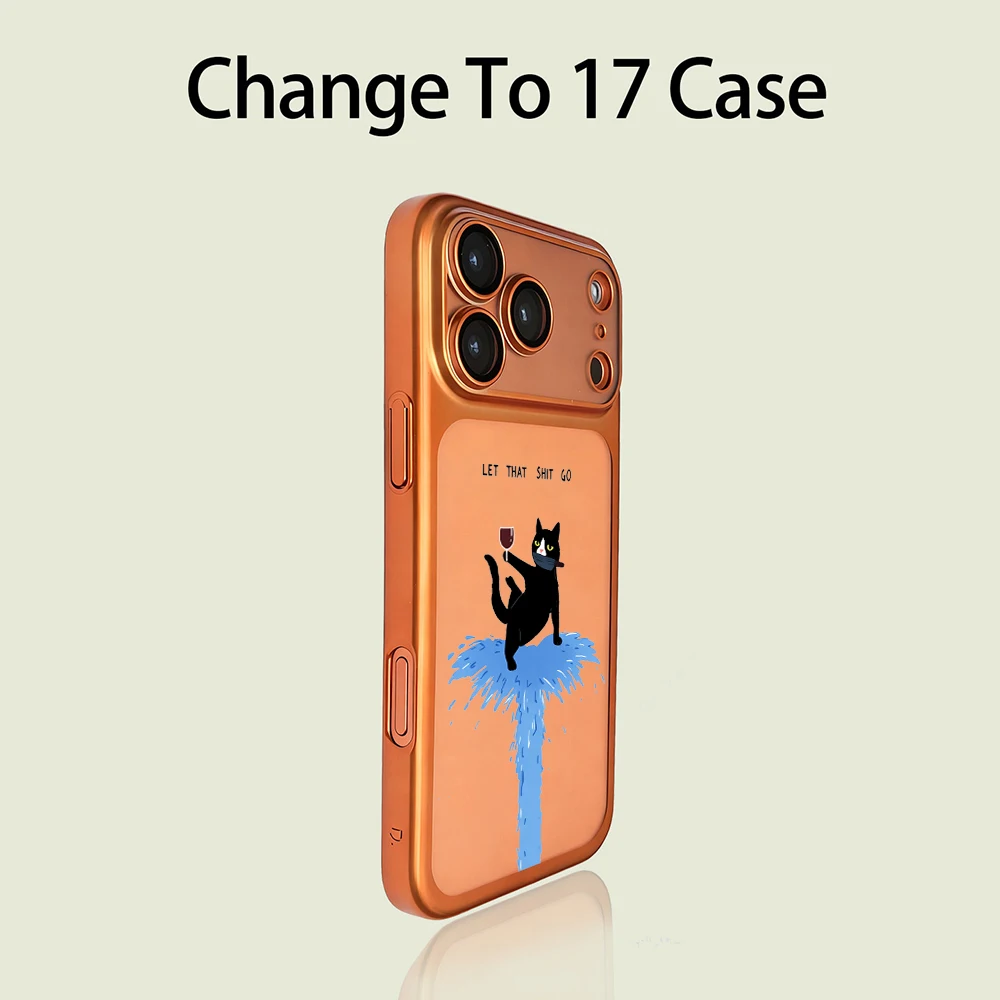 Lustige Schwarze Katze INS Niedliche Hülle für iPhone 13 15 Pro Max Hüllen iPhone 17 12 ProMax 11 14 16 17 Plus 17 Air Mattierte Beschichtung Hülle – Detail 11