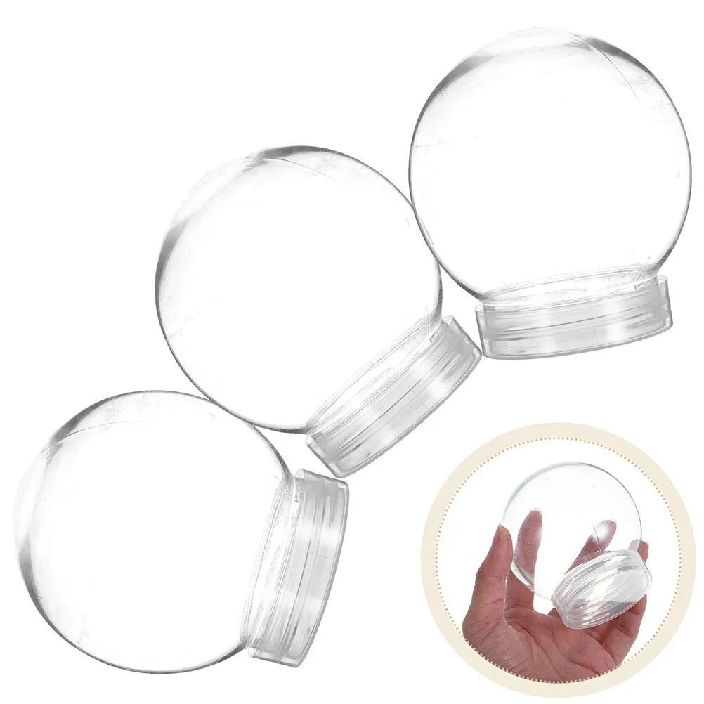 

12Pcs DIY Clear Plastic Snow Globe Kit Screw Cap Fillable Water Globes Winter Holiday Crafts Decoration 270Ml Adults