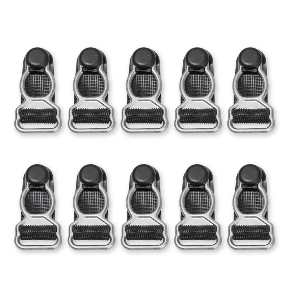 10/12mm Underwear Accessories Corset Leg Garter Suspender Ends Buckles Hosiery Stocking Grips Belt Clip Hooks Alloy Sock Clips