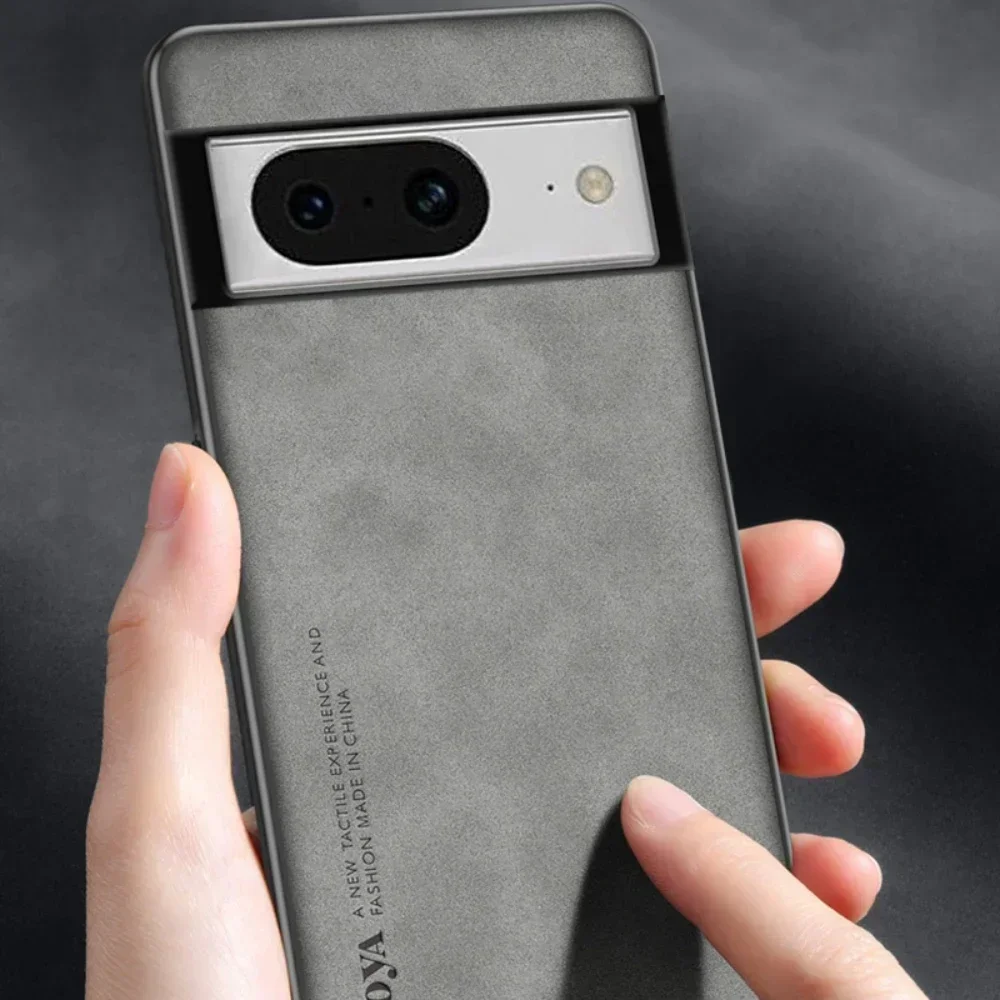 For Google Pixel 9 Pro 8 7 6 Case Soft PU Skin With Magnetic Protective Back Cover Case For Google Pixel 8A 7A 6A Phone Shell