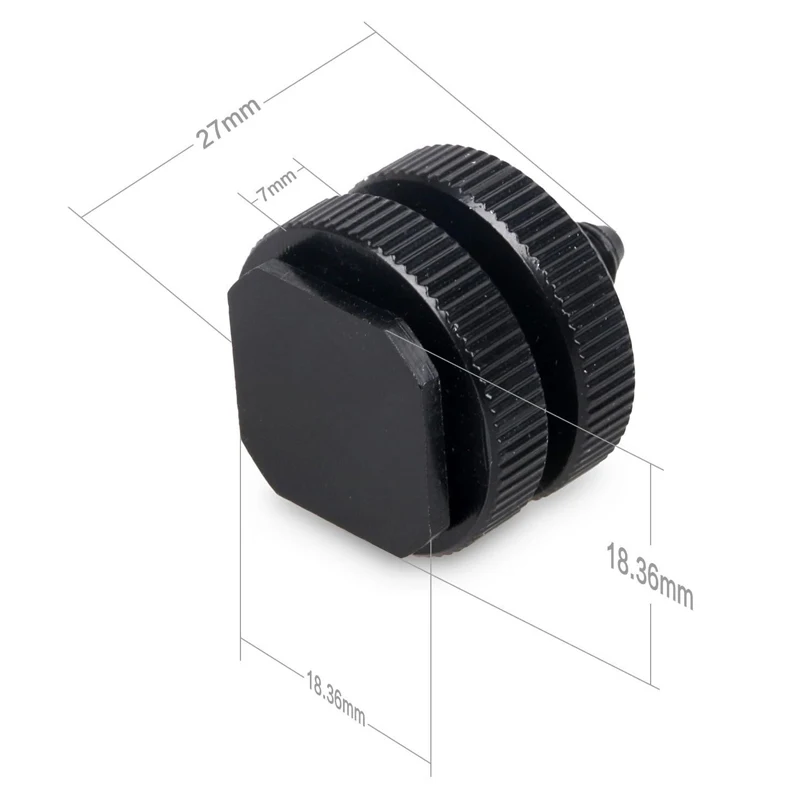 1/4 Hot Shoe Mount Phone Holder Dual Nut Cold Shoe Adapter Bracket For Double-Layer Camera Hot Shoe Adapter Accessories