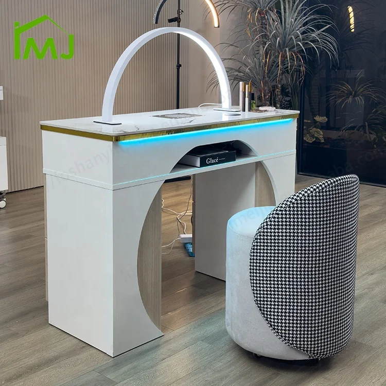 

Modern Style Beauty Salon Furniture Wooden Nail Station Nail Care Manicure Table
