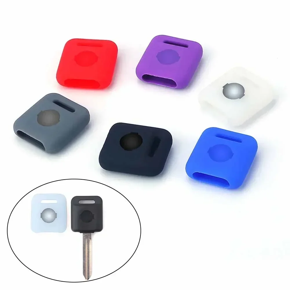 1pcs Silicone Key Case Protector Holder For Nissan For Bluebird For Tiida For Sylphy Black Red Blue Purple Grey White Key Case