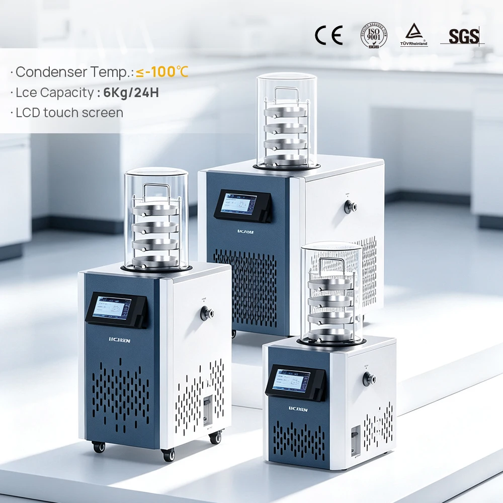 LC-N Series Laboratory Freeze Dryer Lyophilizer With Vacuum Pump LCD Touch Screen For Sample Freeze Drying