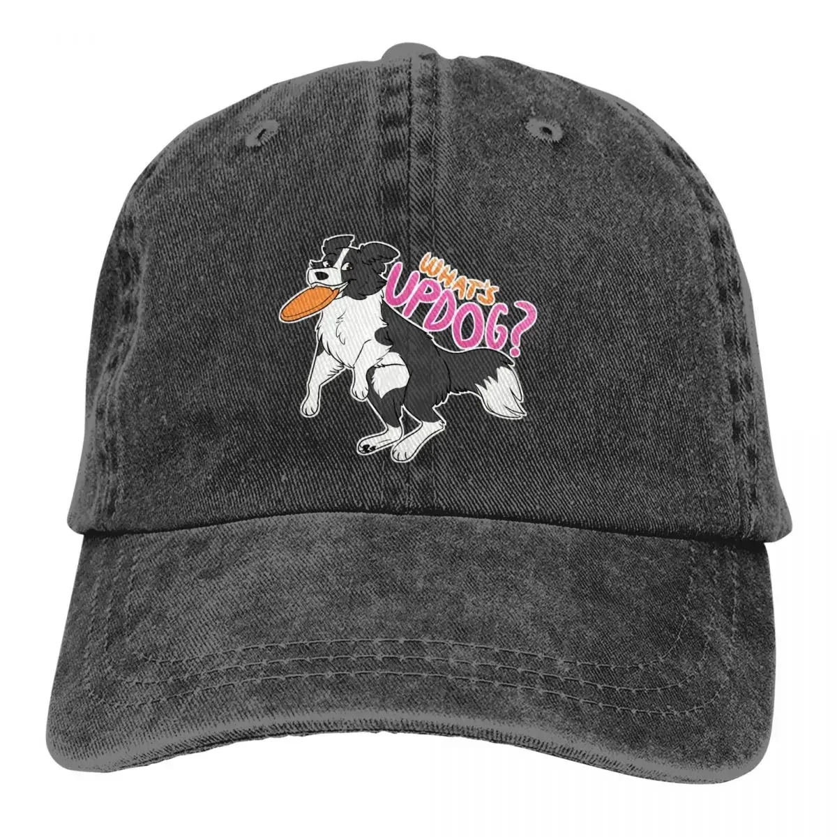 Collie Dog Multicolor Hat Peaked Women's Cap Whats UpDog Personalized Visor Protection Hats