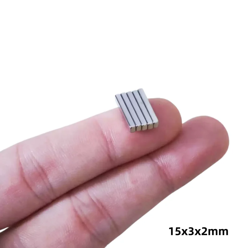 15x3x2mm N35 Neodymium Magnet Ultra Thin Square NdFeB Strong Permanent Magnet for DIY Craft Fridge Nail Art Jewelry Making15x3x2