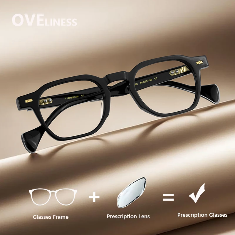 

2026 optical Acetate Glasses Frame Men Women Vintage Retro square myopia Prescription eyeglasses frame male spectacles eyewear