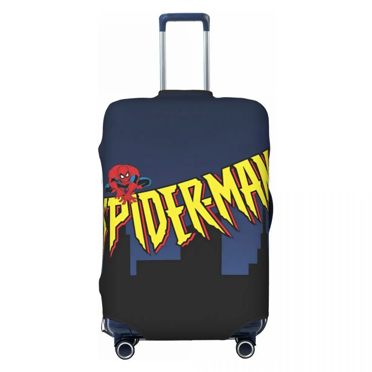 Spider Man 90's Animated Series Title Screen Suitcase Cover Vacation Travel Strectch Luggage Case Protection