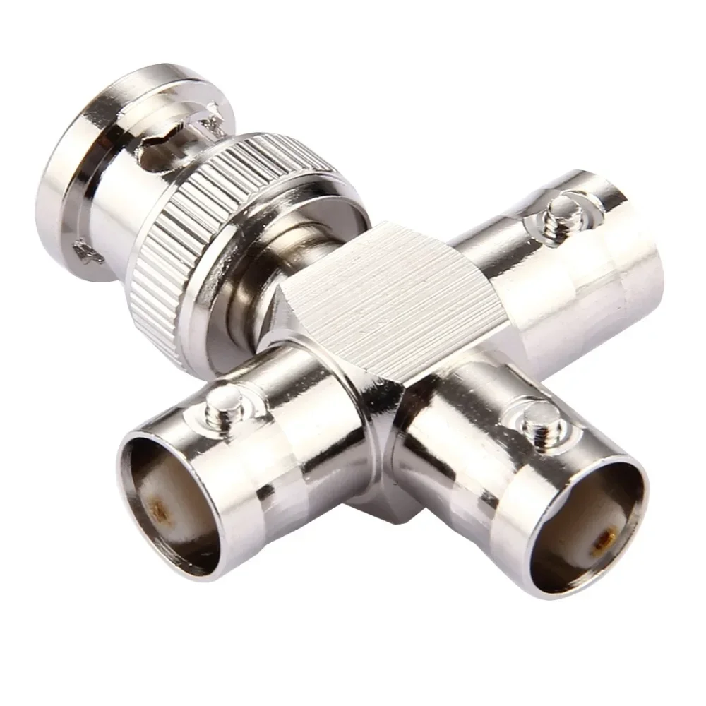 5pcs Male Plug To 3 Bnc Female Jacks Straight Convert Connector T Adapter Bnc Q9 Connector 3 Way Splitter