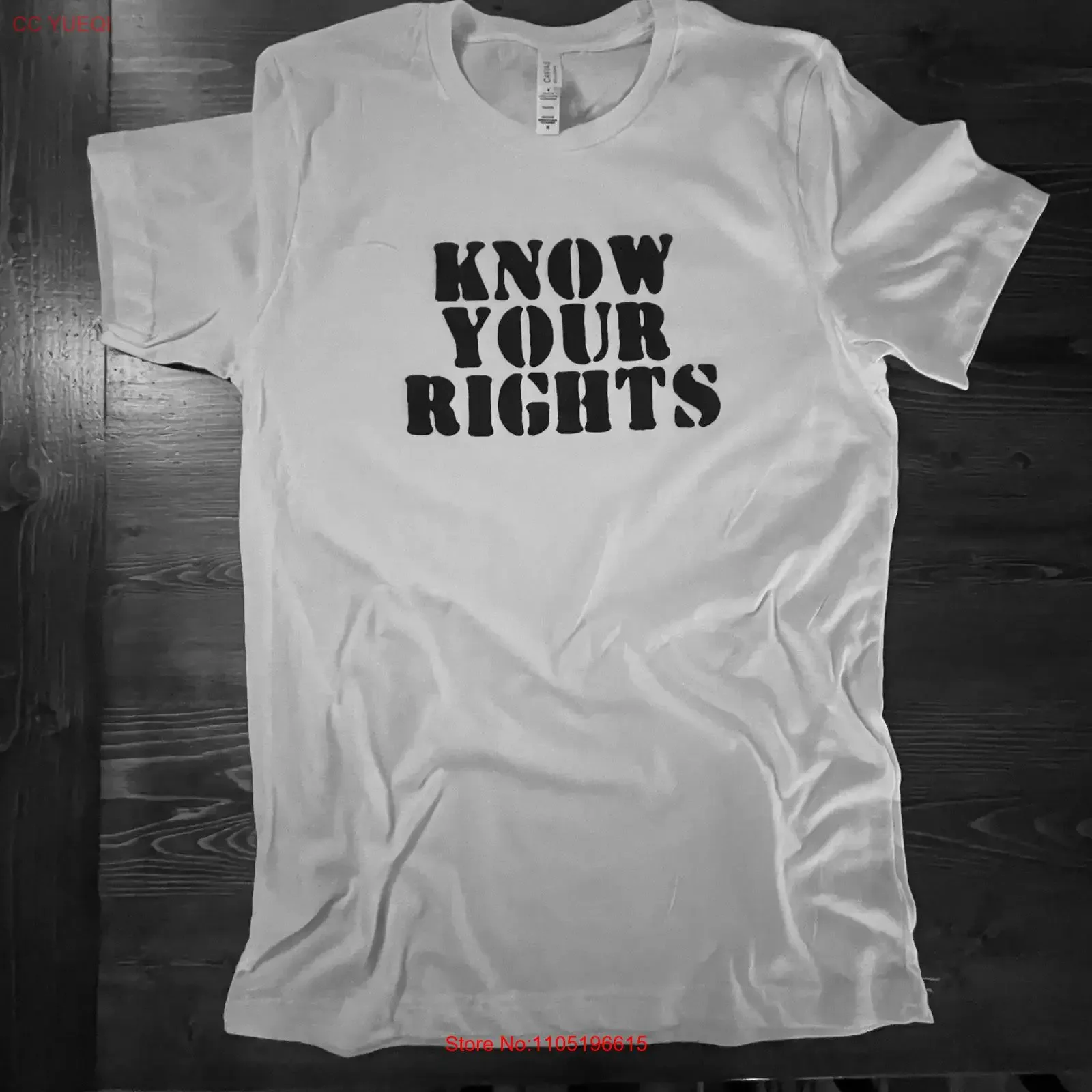 The Clash Know your Rights Punk T shirt vintage Washed Soft Comfortable Top For Everyday Wear Breathable graphic Stylish