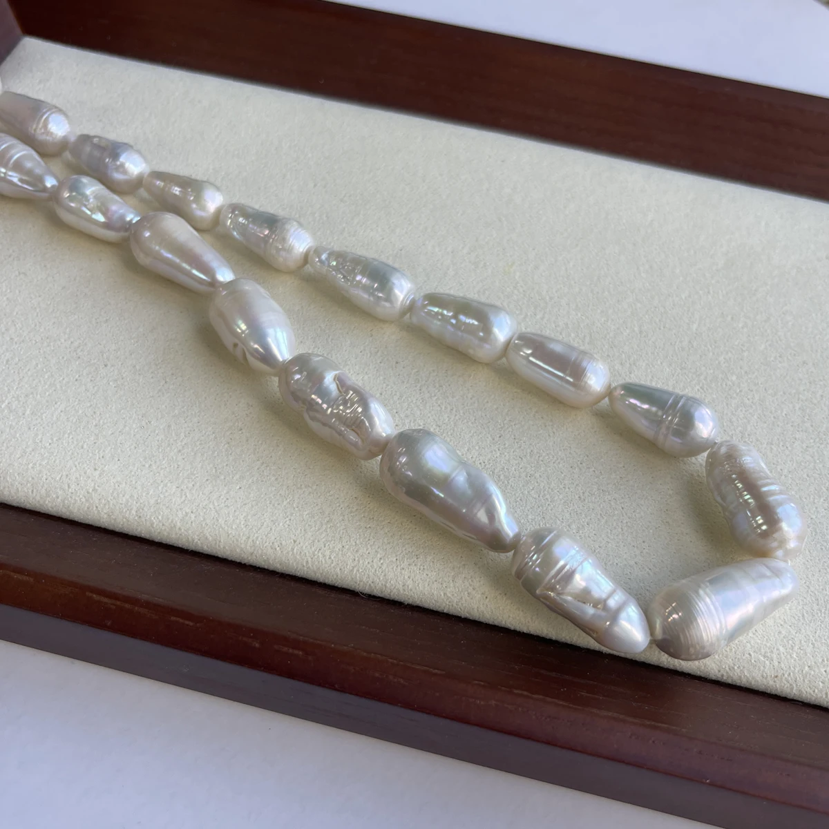 

Baroque Natural Freshwater Pearl Water Drop Beads Charms for DIY Women Men Necklace Jewelry Making Accessories 10x20-12x22mm