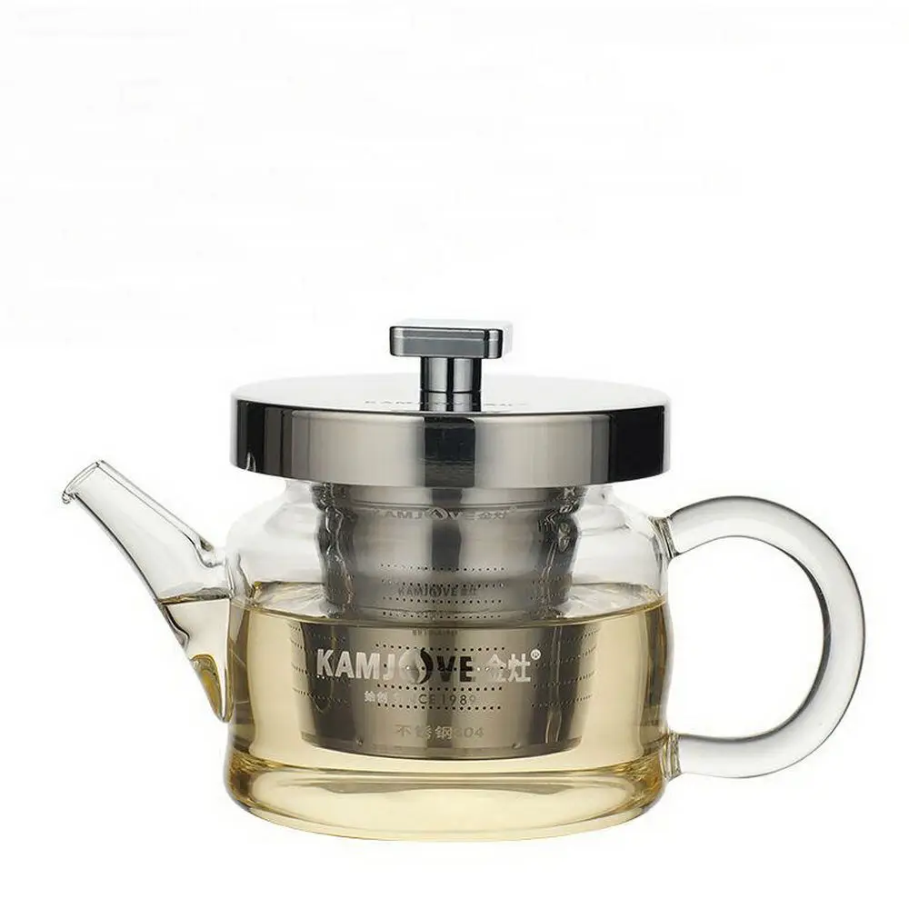 

[GRANDNESS] Kamjove AM-01 Heat Resistant Clear Glass Teapot Stainless Steel Infuser 250ml Kamjove Teapot Tea Pot