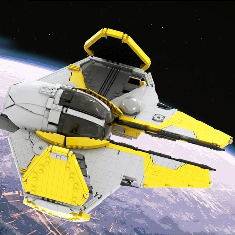 

1679PCS Star Battle Eta-2 Actis-class Interceptor(yellow)Moc Collector's Edition Building Blocks | Learning & Display Toys Gift