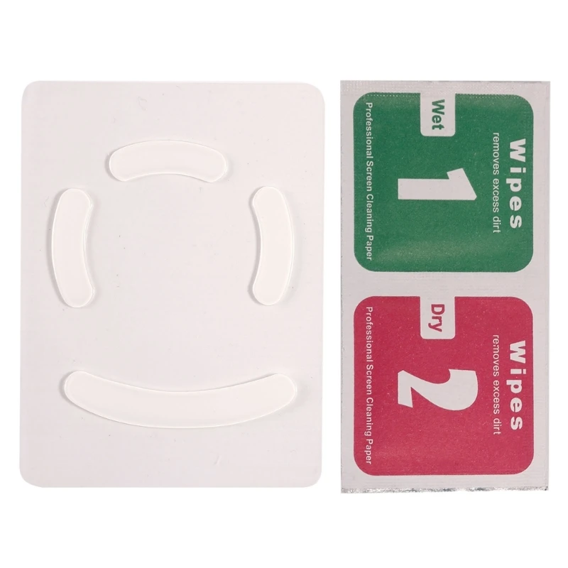 1Set Glass Mouse Feet Mouse Skates Sticker Pad Rounded Glides Curved Edges Replacement for GPro Wireless H8WD