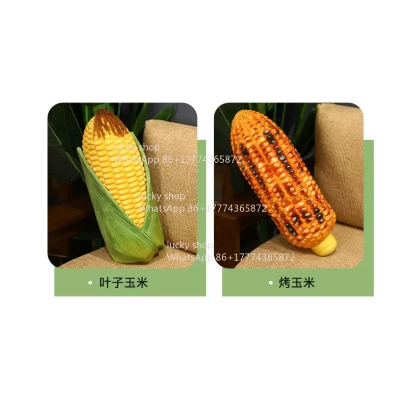 Grilled Corn Plush Toy Pillow with Sleeping Doll, Children's Birthday Gift Can Be Opened and Washed