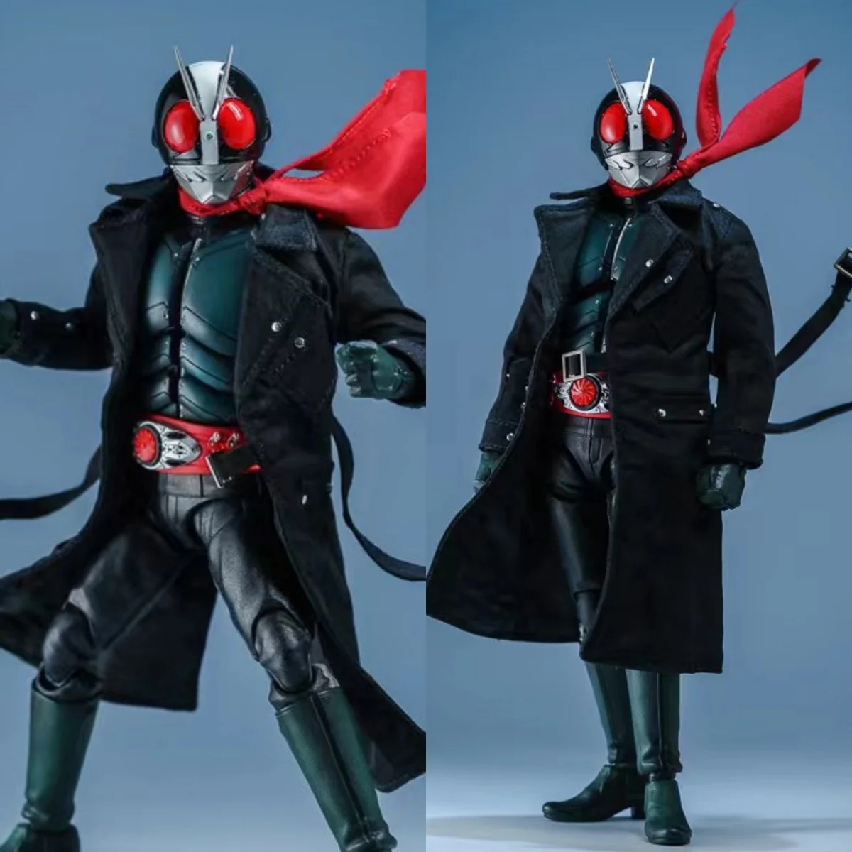 

Мужской новый плащ Kamen Rider No 2 Shura Maru в масштабе 1/12 с двойными красными шарфами, аксессуары для плаща для 6-дюймовой экшн-фигурки