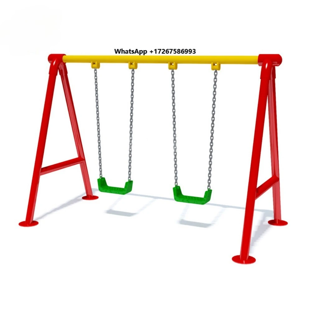 Park Playground  High Quality Steel Double Swings Outdoor Swing Sets