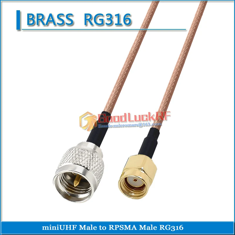 miniUHF min-UHF Male to SMA Male Female Washer Nut Pigtail Jumper RG316 extend Cable 50ohm low loss RF Connector Adapter