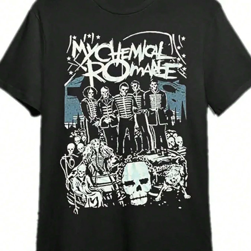 

American Retro Men's My Chemical Romance T-Shirt Summer New Retro Fashion Men's and Women's Streetwear