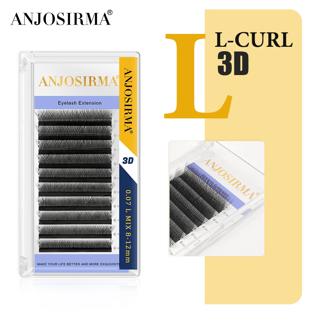 ANChain-Extensions de cils SIRMA 3D en forme de W, boucles en L, faux vison naturel, doux, de haute qualité, style individuel