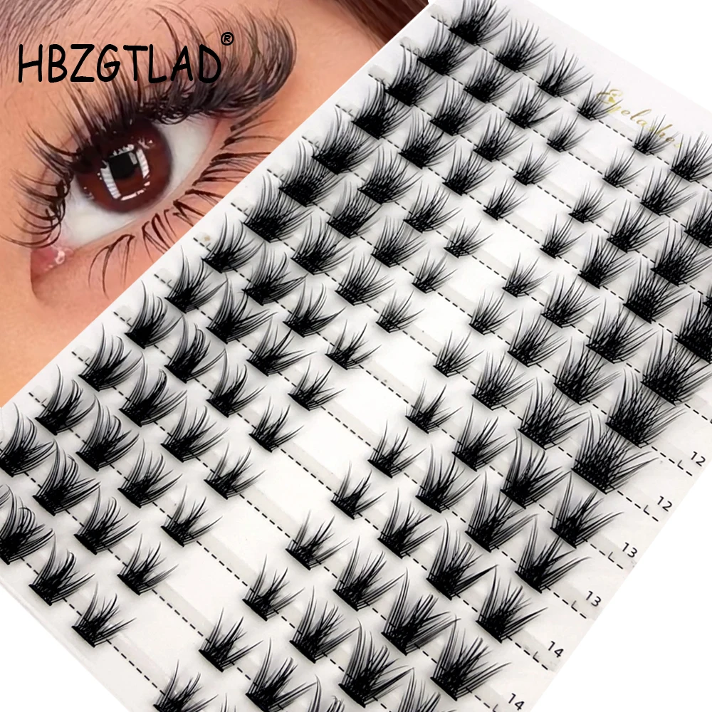 Single Cluster Eyelash Extension Mix 3D Fluffy Segmented Natural Mink Fox Eye Effect makeup Lashes Individual False eyelashes